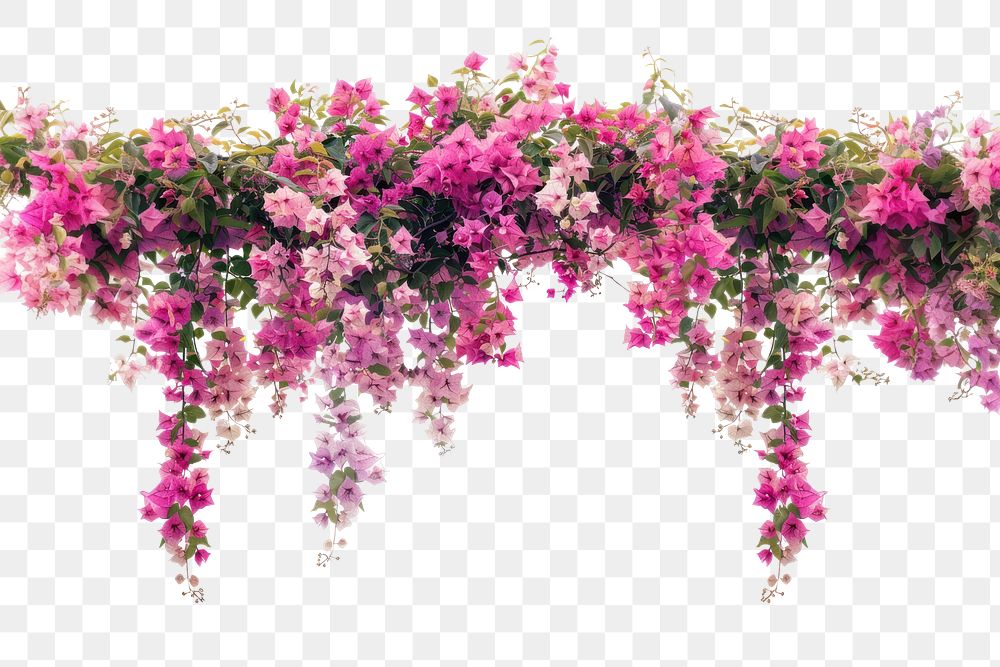 Pink floral garland decoration