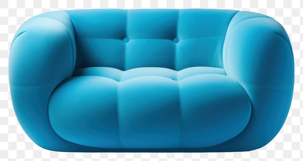 PNG Modern blue tufted armchair