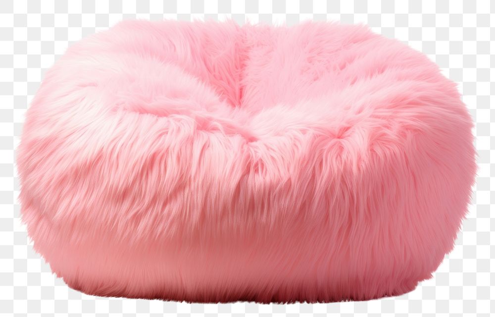 PNG Fluffy pink bean bag chair