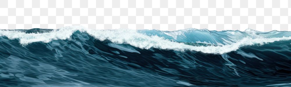 PNG  Vibrant ocean waves art