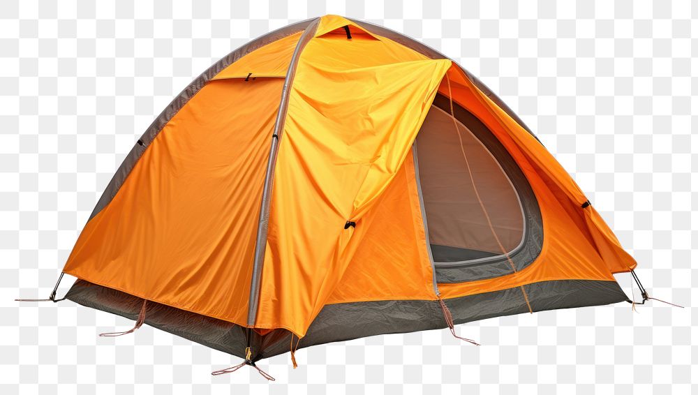 PNG Bright orange camping tent