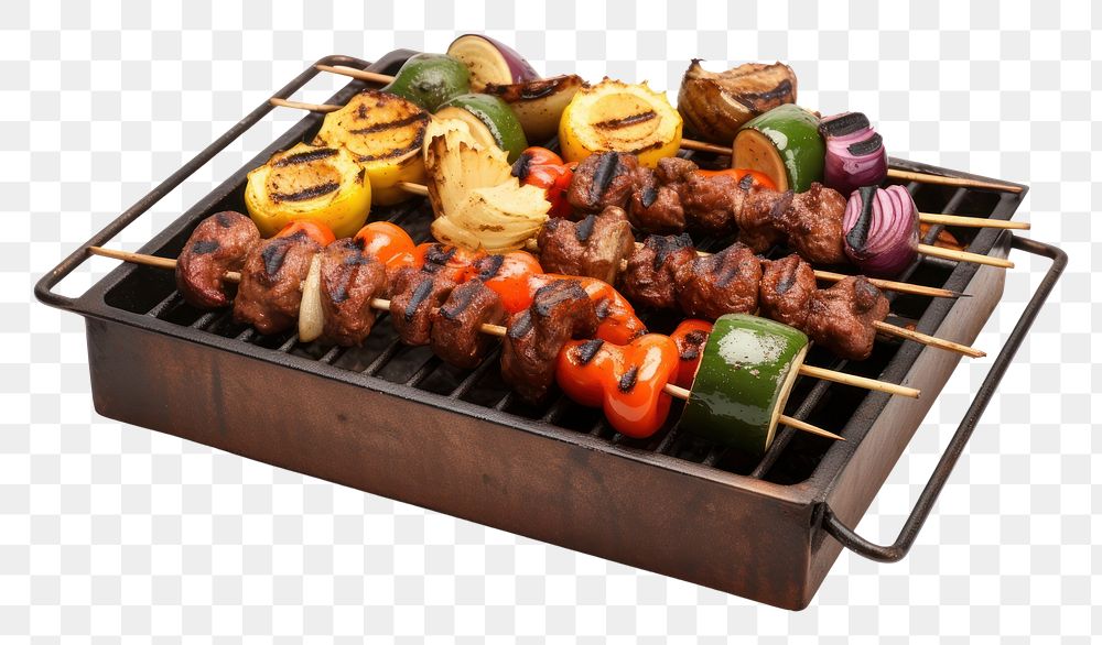 Grilled skewers with vegetables