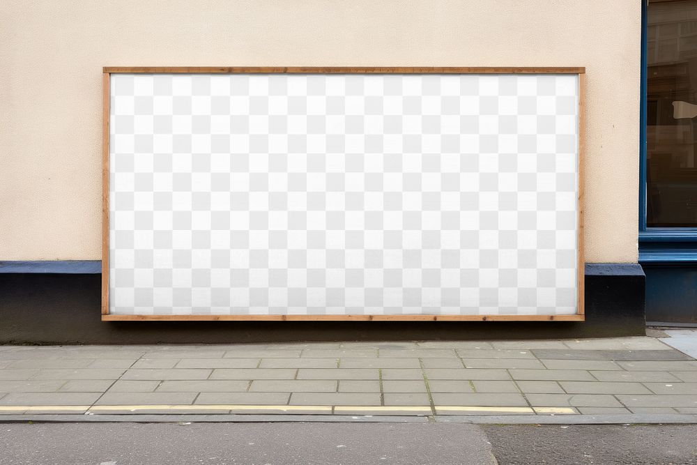 PNG Outdoor blank billboard mockup , transparent background