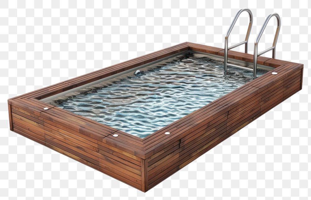 PNG Modern wooden rectangular swimming | Free PNG - rawpixel