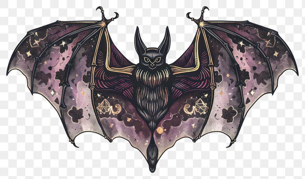 PNG Mystical bat cosmic wings | Premium PNG - rawpixel