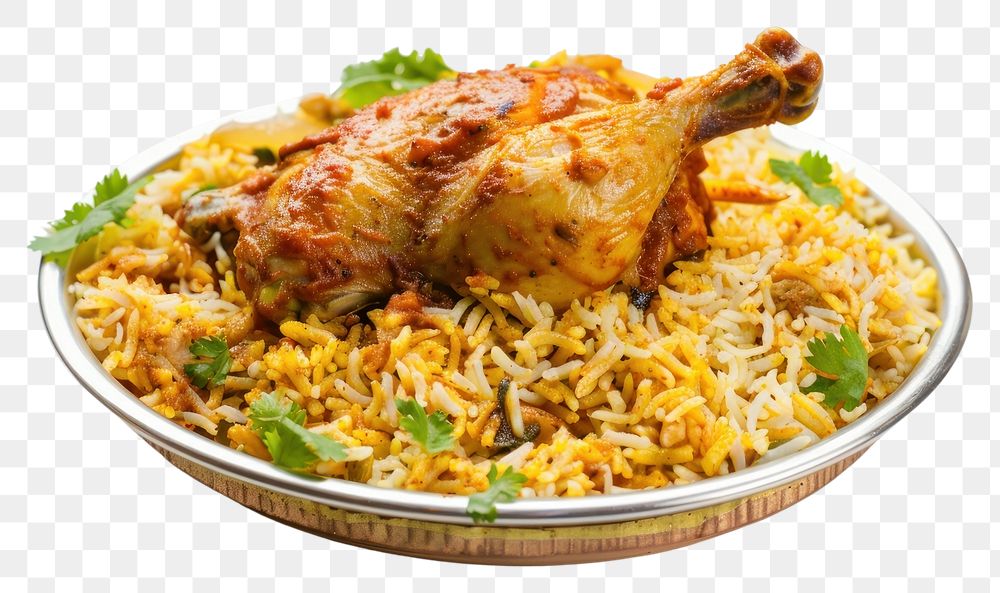 PNG A chicken Handi Biryani mutton food meat.