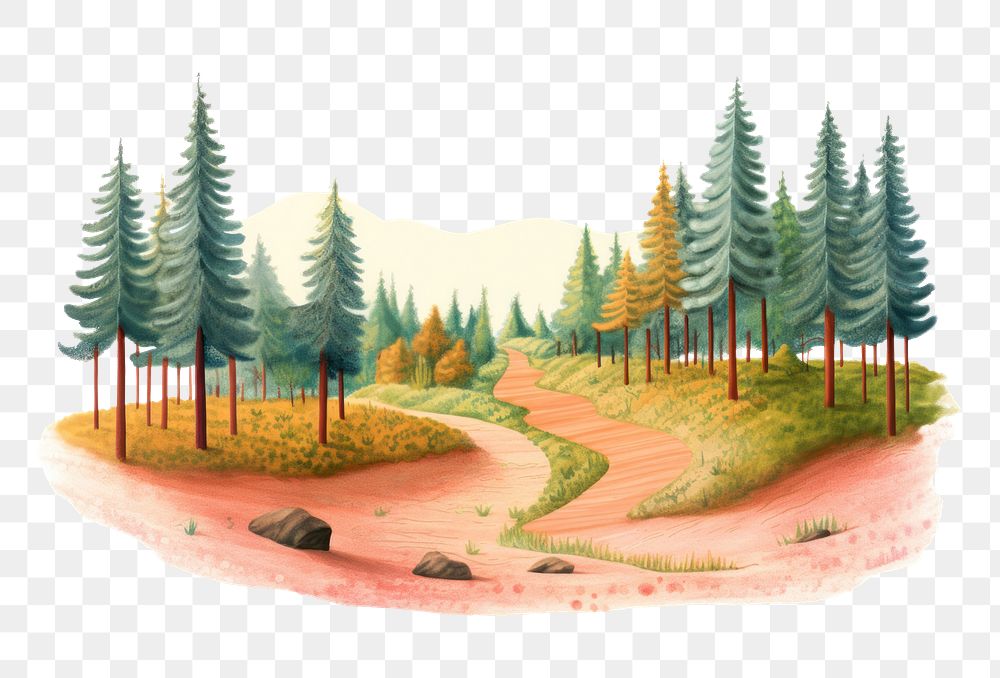 PNG Serene forest path illustration