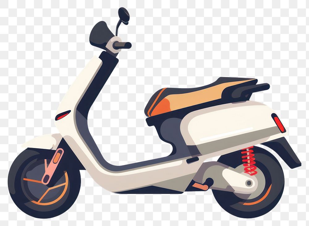 Modern electric scooter illustration