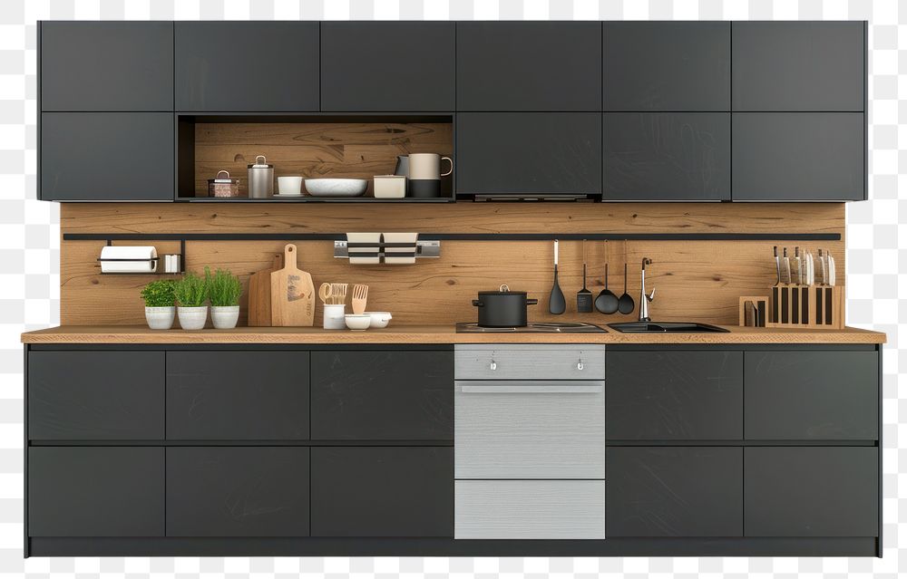 PNG Modern minimalist kitchen design