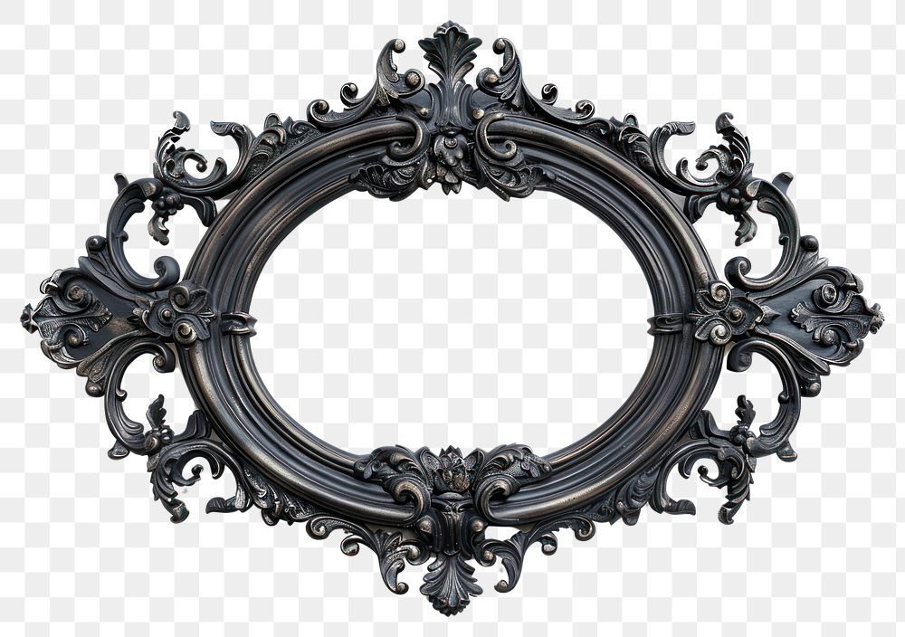 Ornate vintage oval picture frame