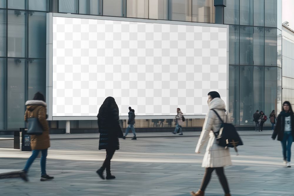 PNG Urban billboard mockup , transparent design