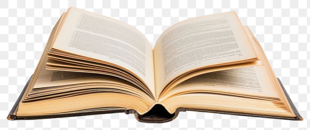 PNG Open book with text pages