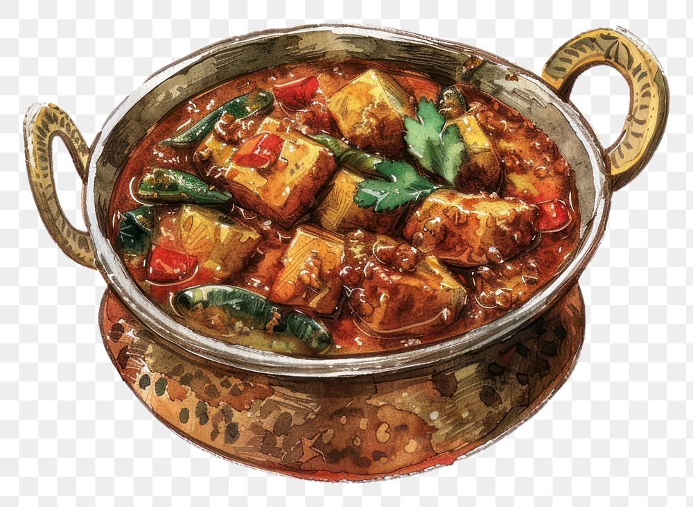 PNG Delicious Indian curry illustration