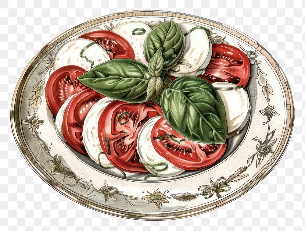 PNG Fresh Caprese salad illustration