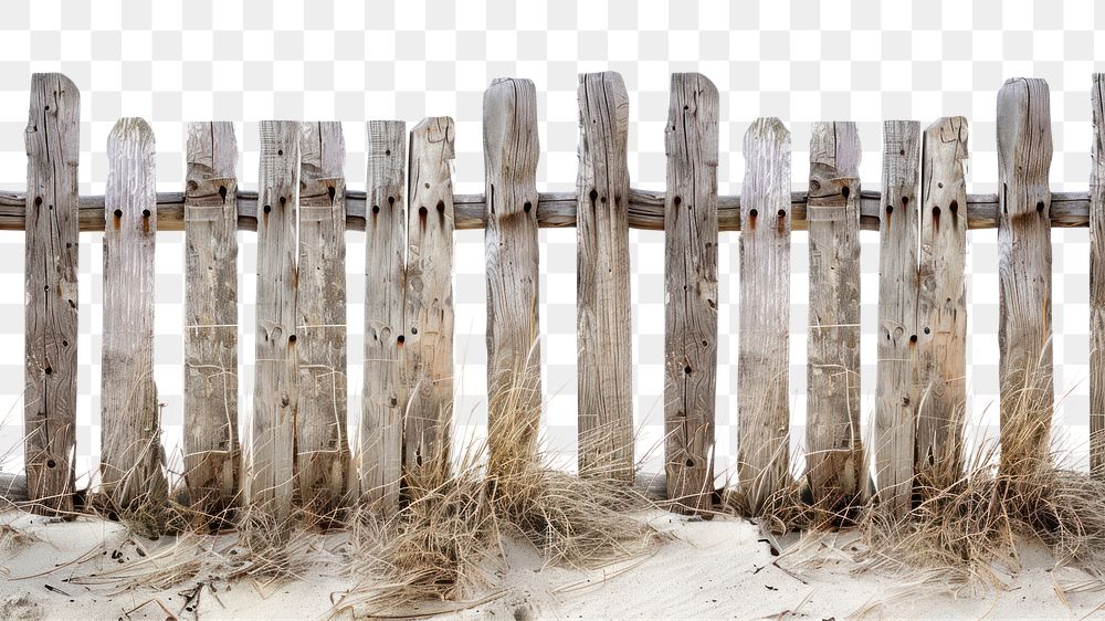 PNG Rustic beach fence sand dunes