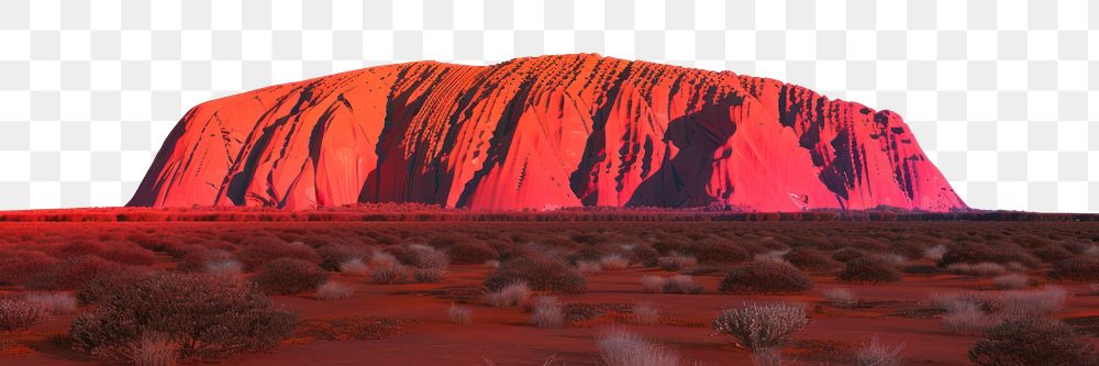 PNG Sunrise Mountain landmark uluru-ayers rock.