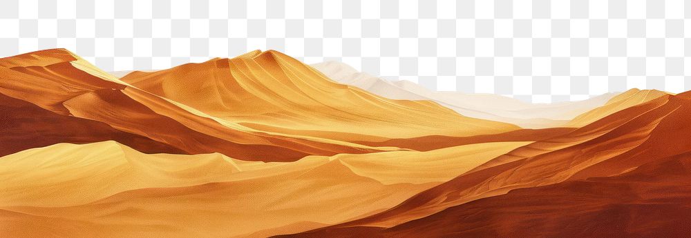 PNG Golden desert dunes landscape illustration