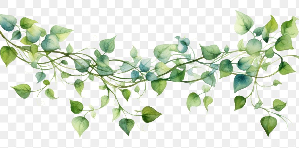 PNG  Elegant watercolor vine illustration