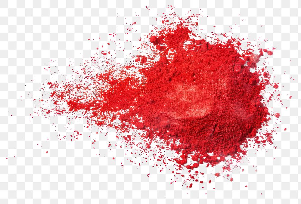 PNG Grunge powder red paprika.