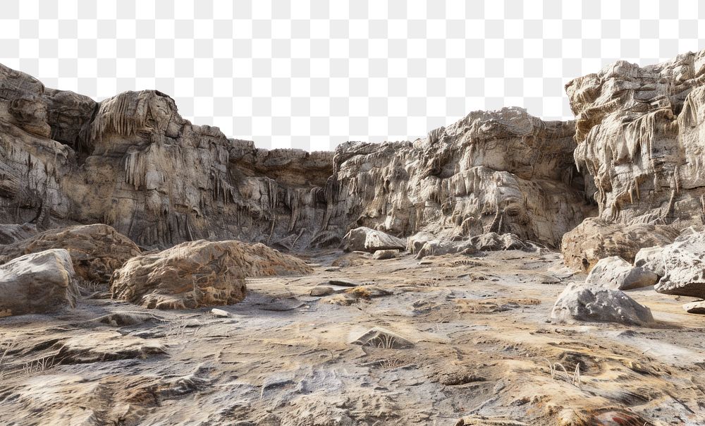 PNG Rugged rocky desert landscape