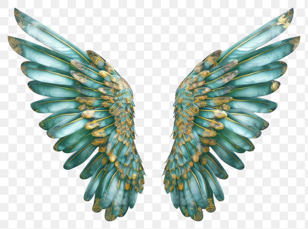 PNG Elegant turquoise angel wings | Free PNG - rawpixel