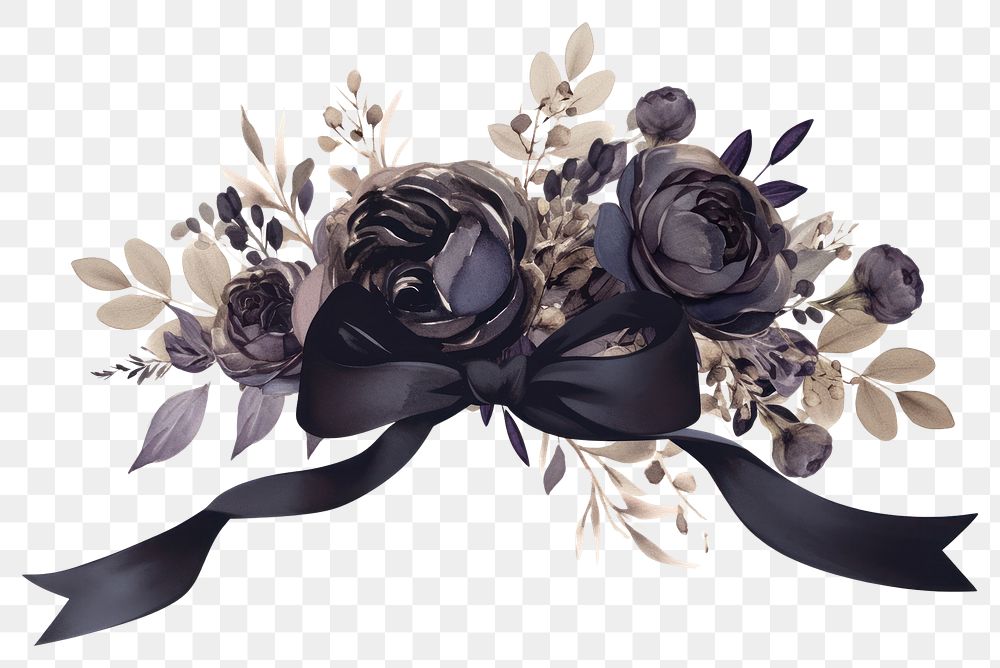 PNG  Elegant floral bouquet illustration