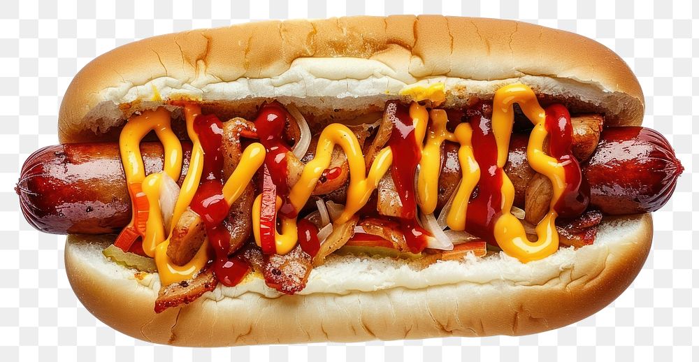 PNG Delicious hot dog with toppings