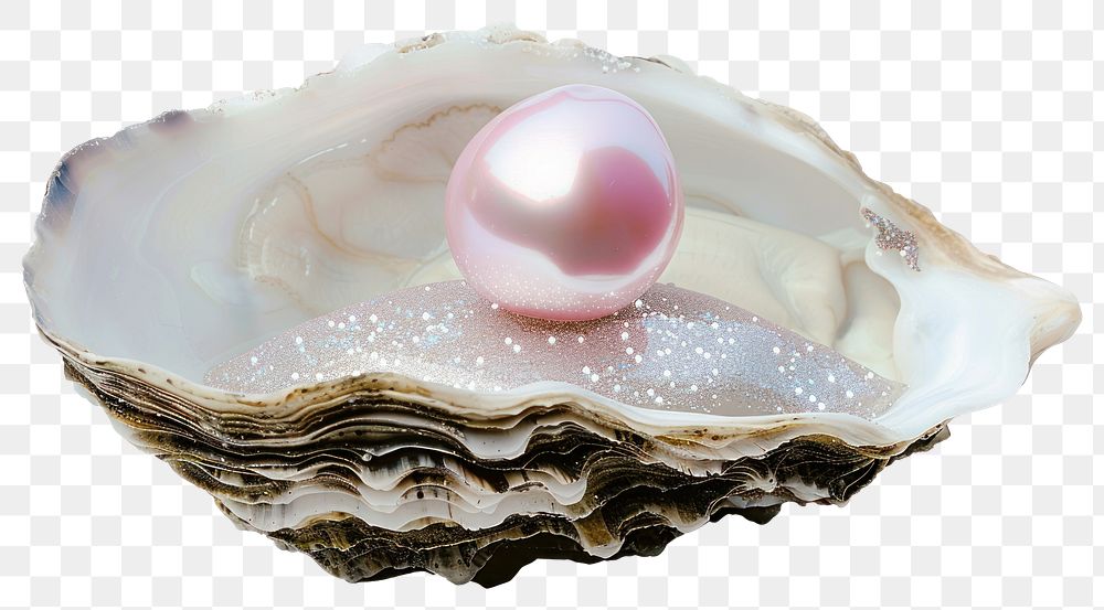 PNG Lustrous pearl in open oyster