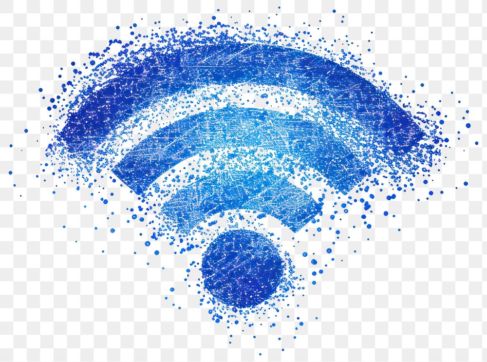 Abstract blue Wi-Fi symbol