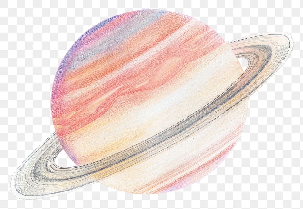 Colorful Saturn planet illustration