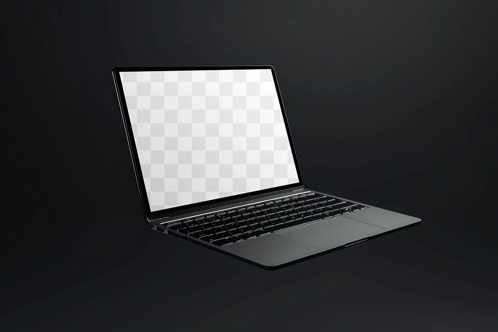 PNG laptop screen mockup, transparent design