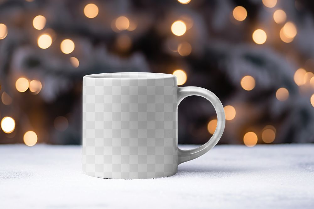 PNG coffee mug mockup, transparent design