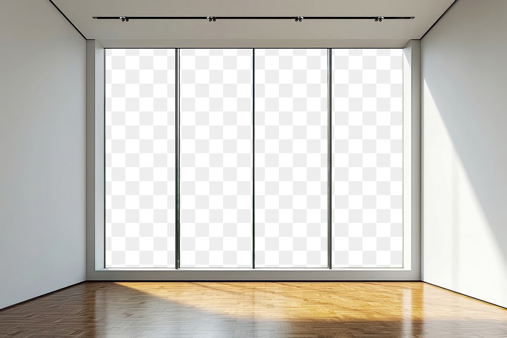 PNG interior window mockup, transparent design