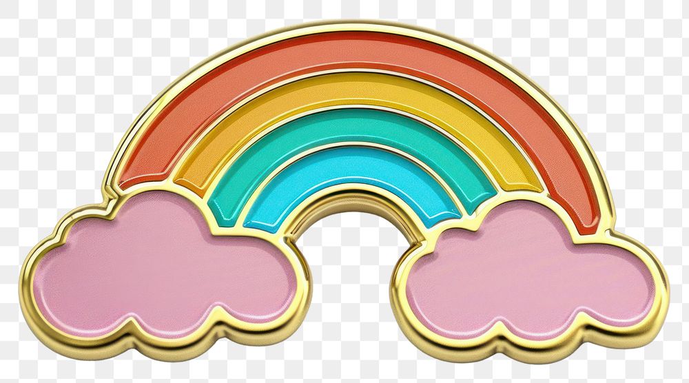 Colorful rainbow enamel pin