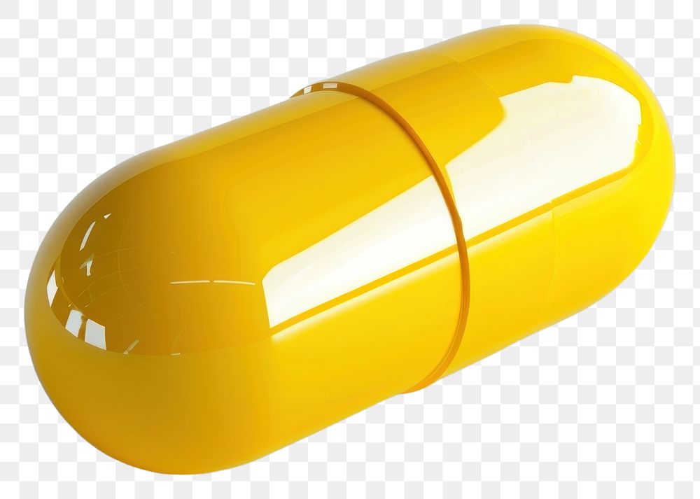 PNG Yellow capsule medicine healthcare