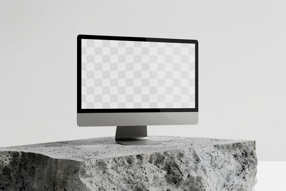 PNG computer screen mockup, transparent design