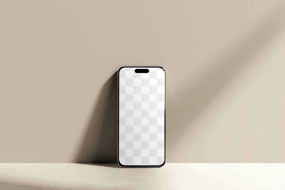 PNG phone screen mockup, transparent design