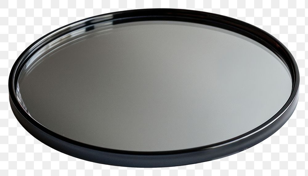 PNG Round black mirror tray surface