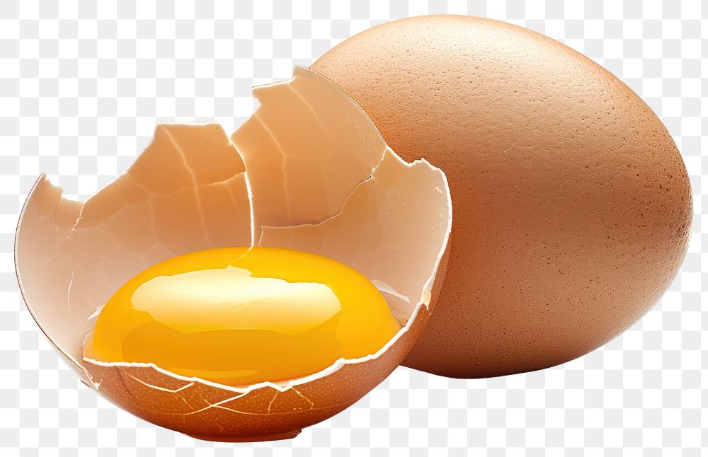 PNG Fresh brown eggs with yolk