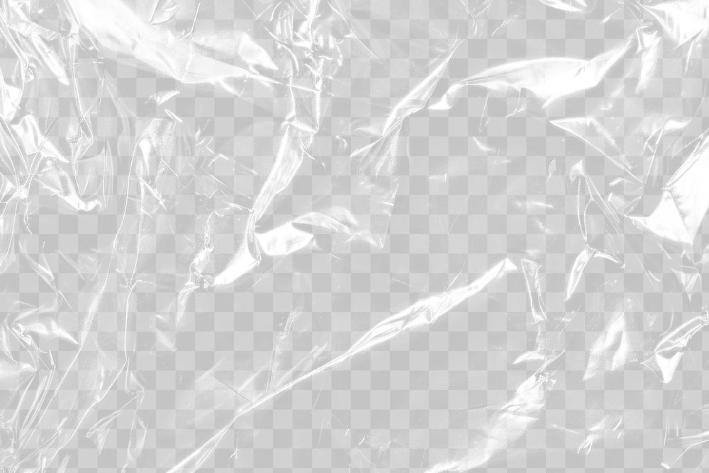 Shiny crumpled metallic foil png texture overlay, transparent background