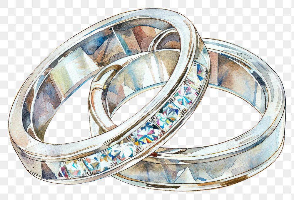 PNG Elegant wedding rings illustration