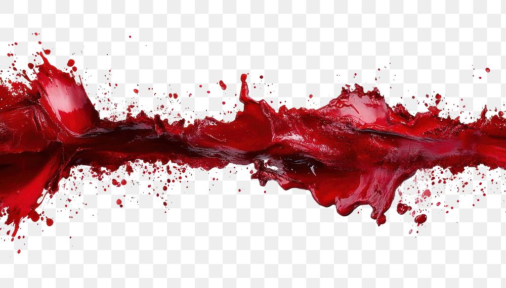 Blood splash border line background white 