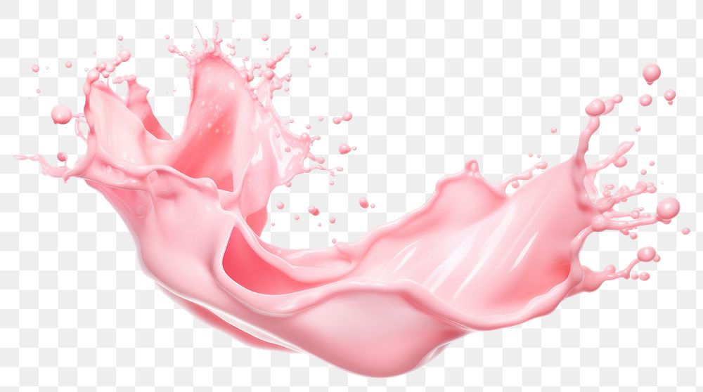 Strawberry milk splash border abstract expression beverage.