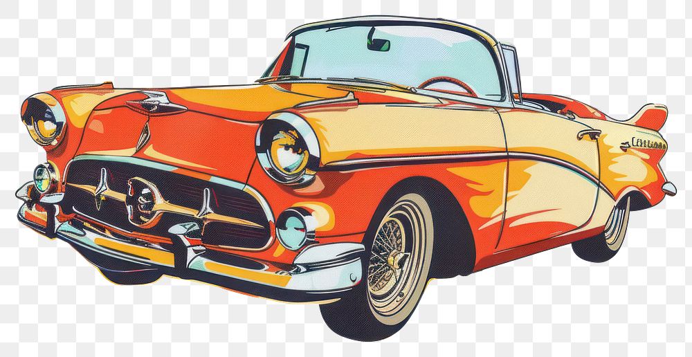 PNG Vintage classic car illustration