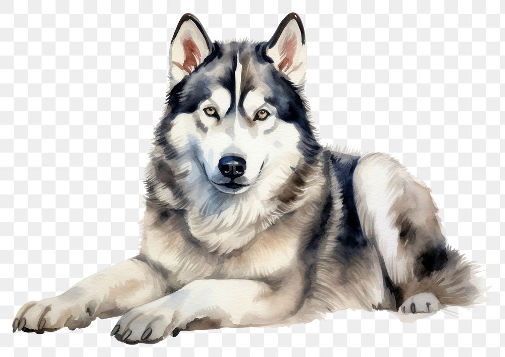 PNG Illustration of Siberian Husky dog husky animal canine.