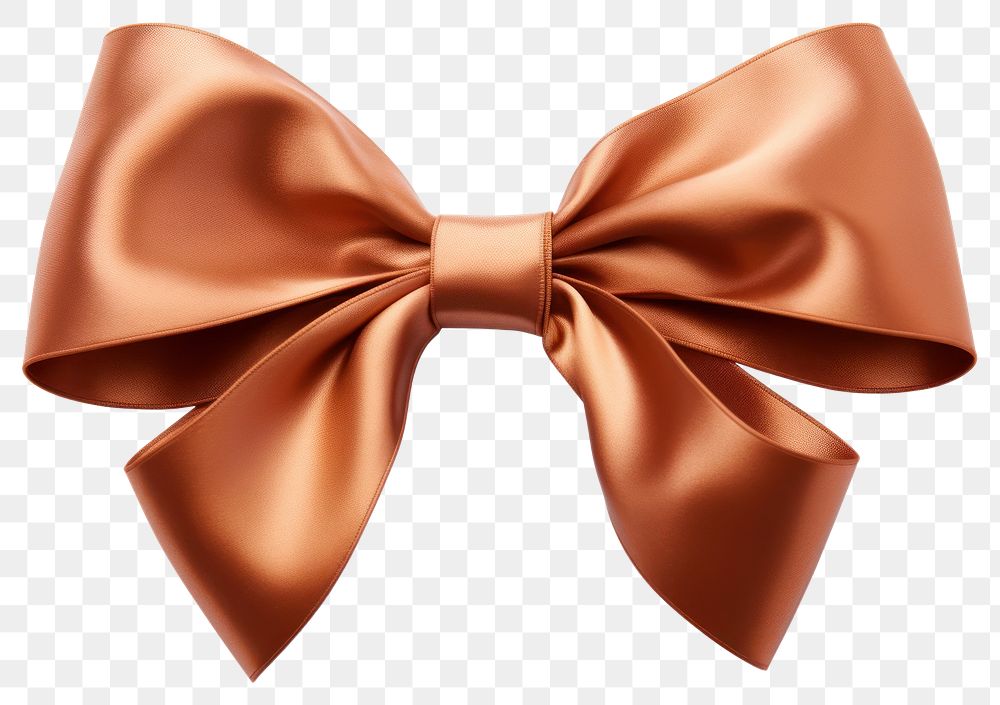 Ribbon gift bow white background. 