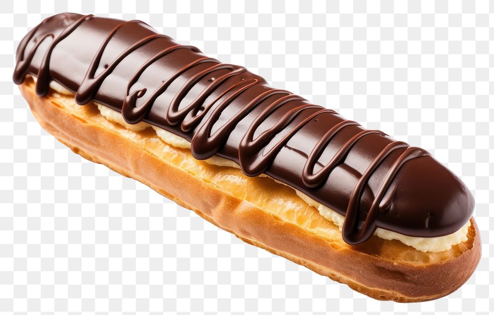 PNG Eclair dessert pastry food.