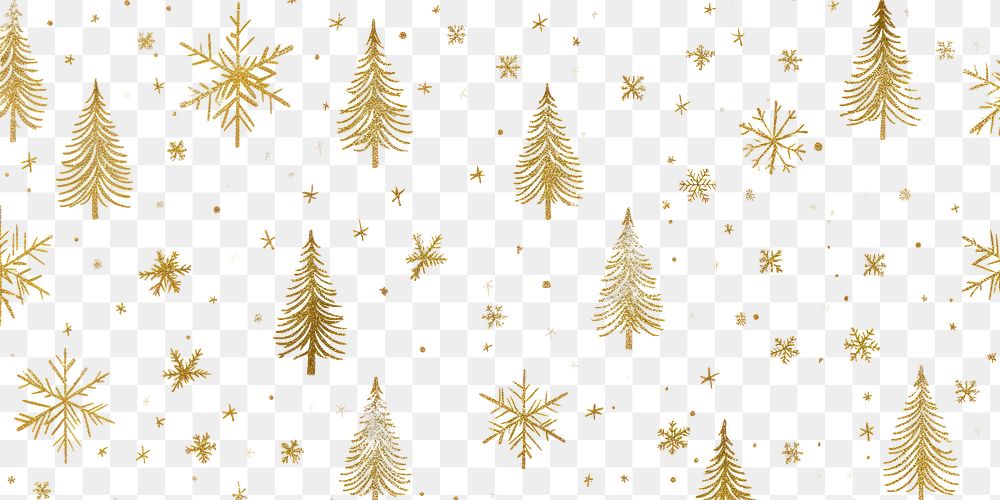 PNG Christmas pattern tree illustration snowflakes.