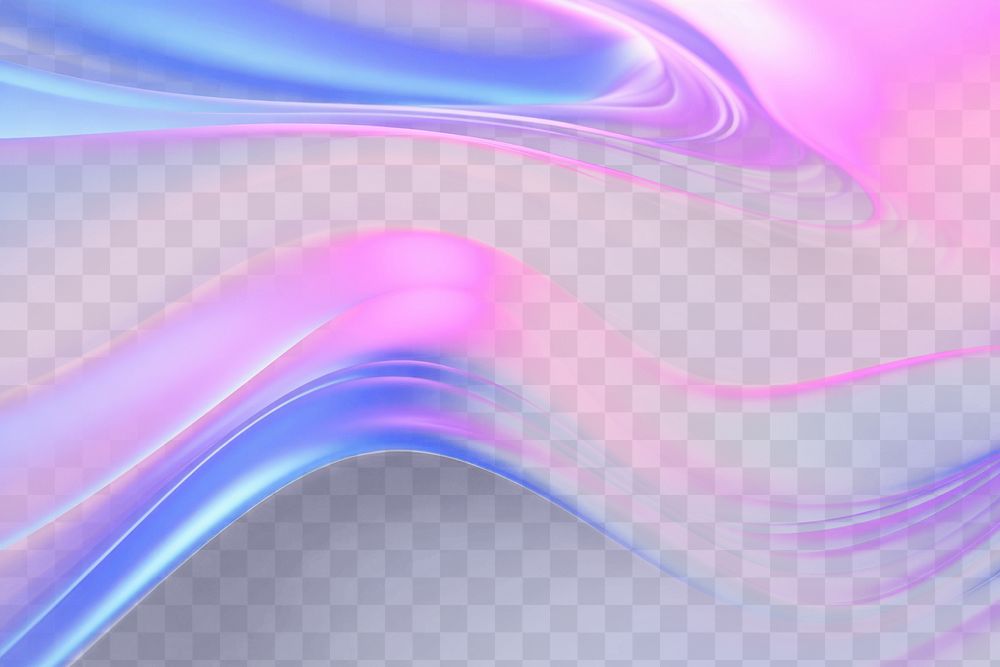 Abstract vibrant fluid gradient waves png overlay effect, transparent background