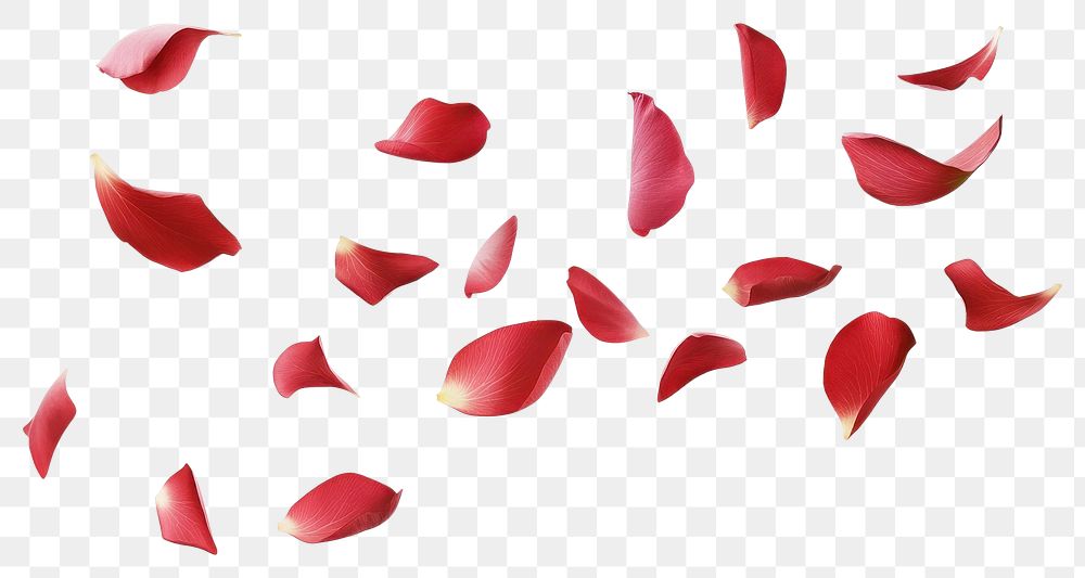 PNG Scattered red rose petals beauty